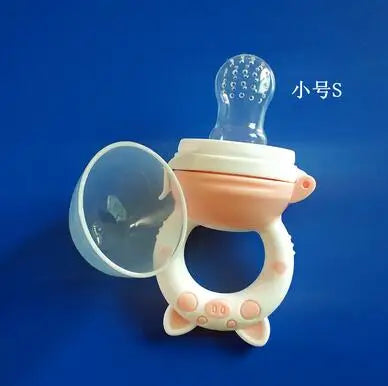 Baby pacifier with a blue background