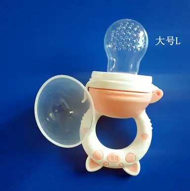 Baby pacifier with a blue background