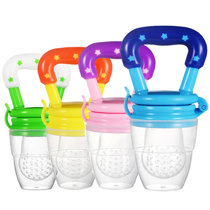 3-in-1 Baby Fruit Feeder &amp; Teether Dummy | BPA-Free Weaning Soother | Safe Silicone Nibbler for 6 Months+