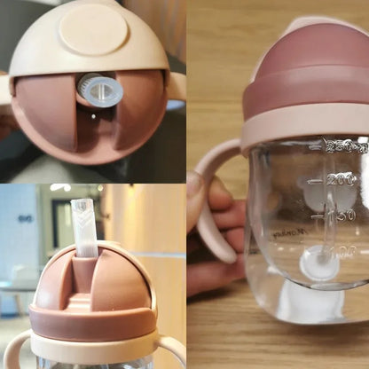 Baby Bottle with Weighted Straw 300ml - Anti-Choke Design