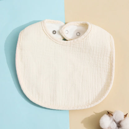 Cotton Baby Bib - Soft Solid Colour Drool Bib for Newborns & Toddlers