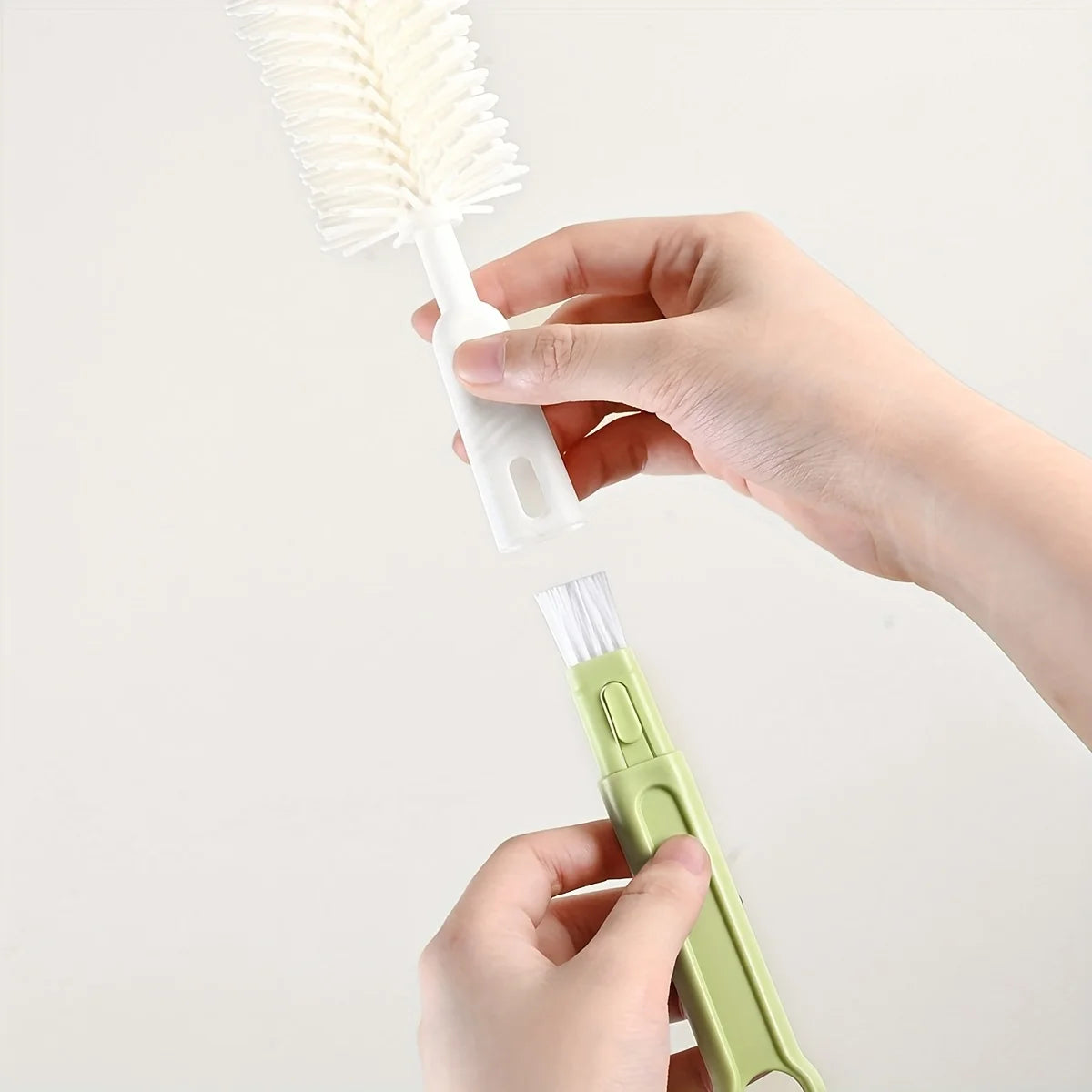 Silicone Baby Bottle Brush Set with Storage Box - Portable Cleaning Kit