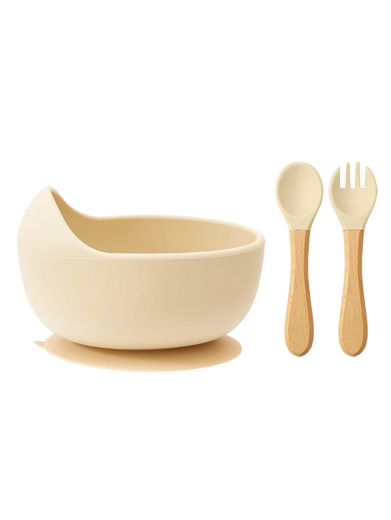 3-Piece Baby Feeding Set | Silicone Suction Bowl, Spoon & Fork