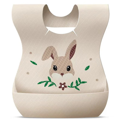 50-Pack Disposable Baby Bibs - Cartoon Bear Design for 6 Months to 2 Years