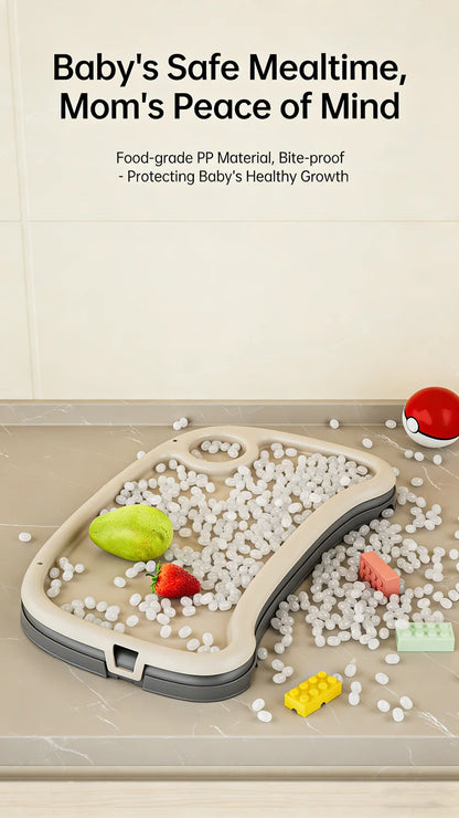 Baby play mat with food-grade PP material on a neutral background