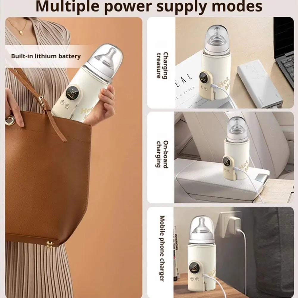 Baby Bottle Warmer with Milk Mixer - Built-In Safety Protection & BPA-Free