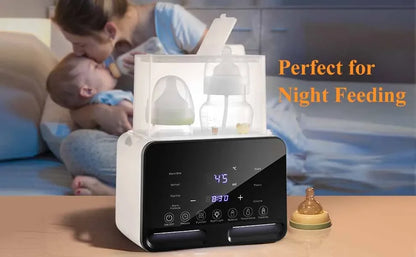 6-in-1 Baby Bottle Warmer & Digital Steam Steriliser – Accurate Temperature Control for Milk & Baby Food (UK Plug)