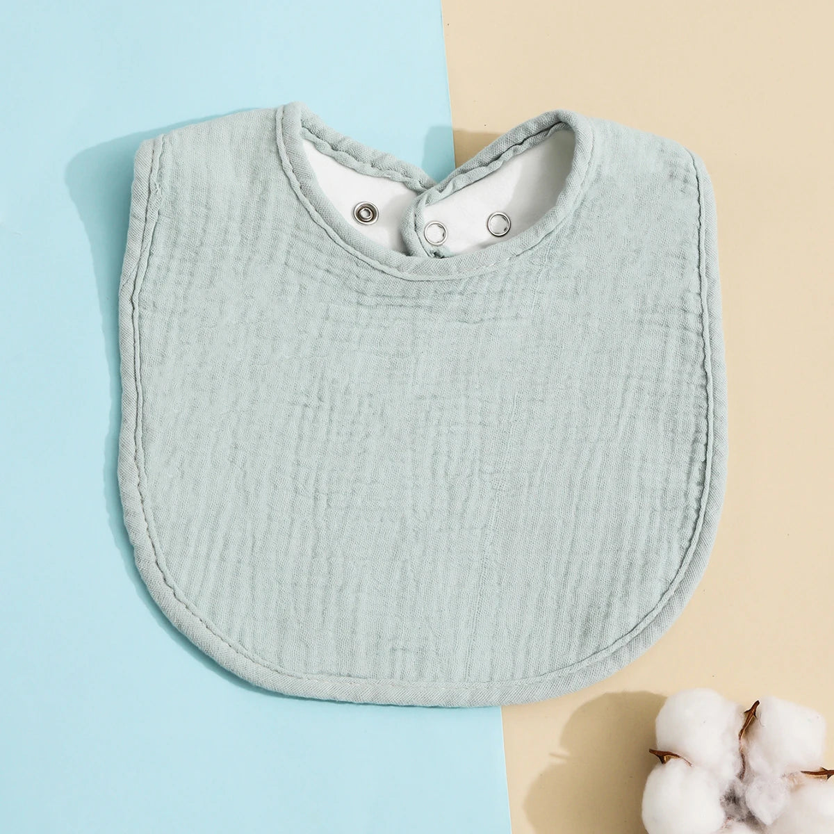 Cotton Baby Bib - Soft Solid Colour Drool Bib for Newborns & Toddlers