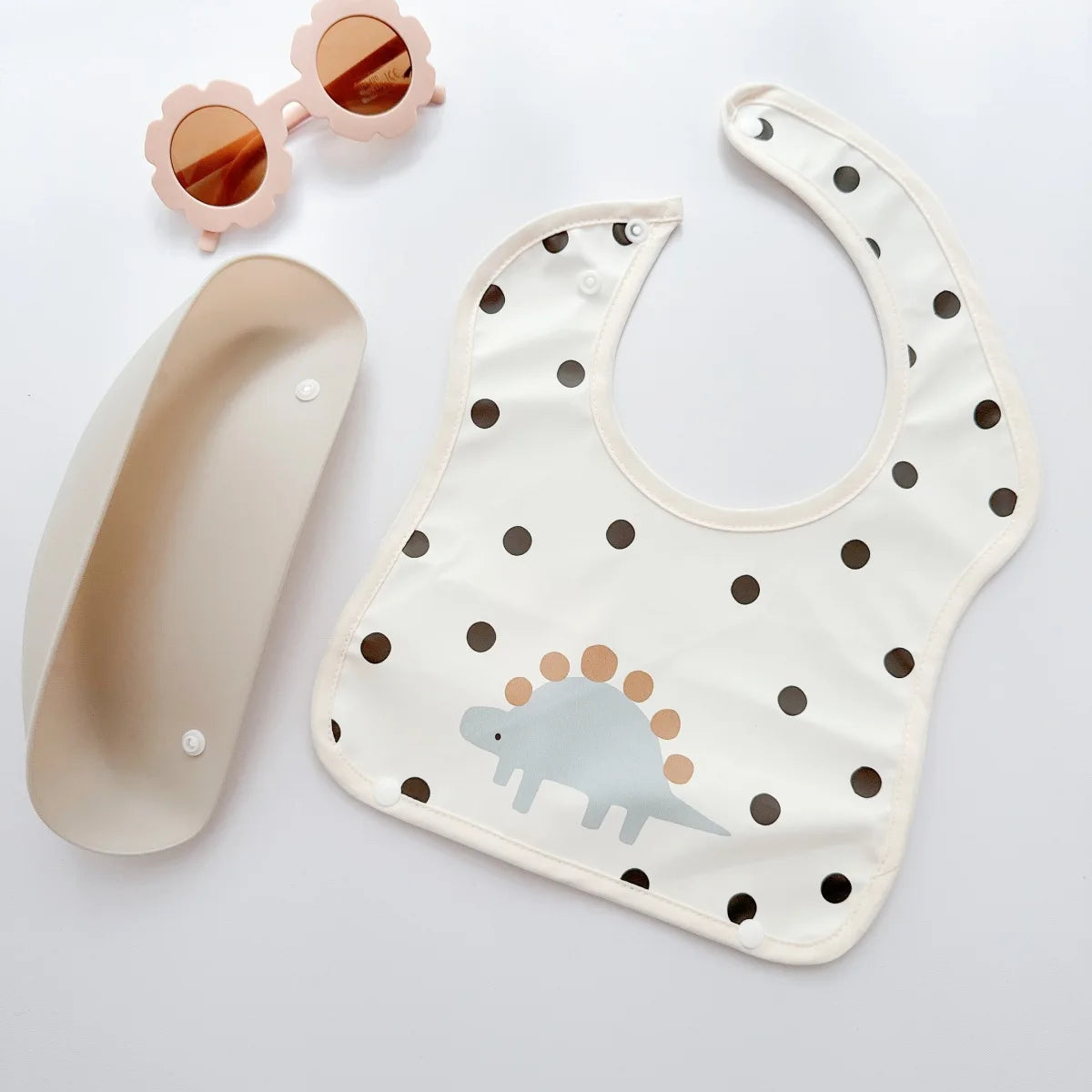 Silicone Baby Bib - Soft Waterproof Feeding Bib for Newborns