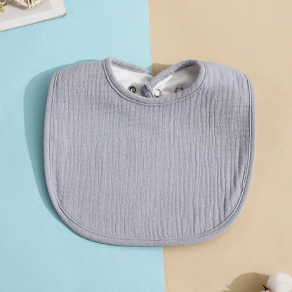 Cotton Baby Bib - Soft Solid Colour Drool Bib for Newborns & Toddlers