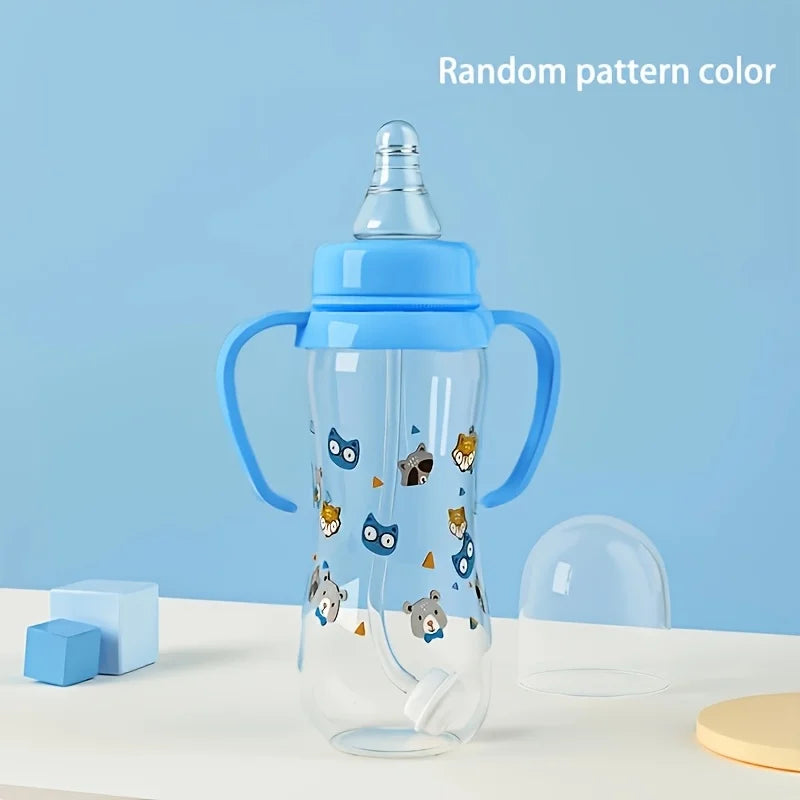 Baby Feeding Bottle with Handles - Wide Neck, Lightweight & Easy Clean