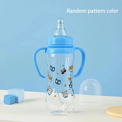 Baby Feeding Bottle with Handles - Wide Neck, Lightweight & Easy Clean