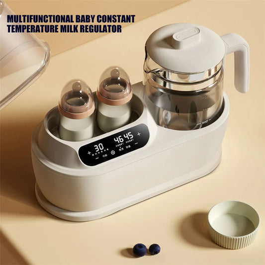 Multifunctional baby constant temperature milk regulator on a beige background