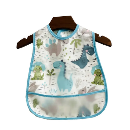 Cartoon Animal Baby Bib - Waterproof with Adjustable Pocket for Boys & Girls