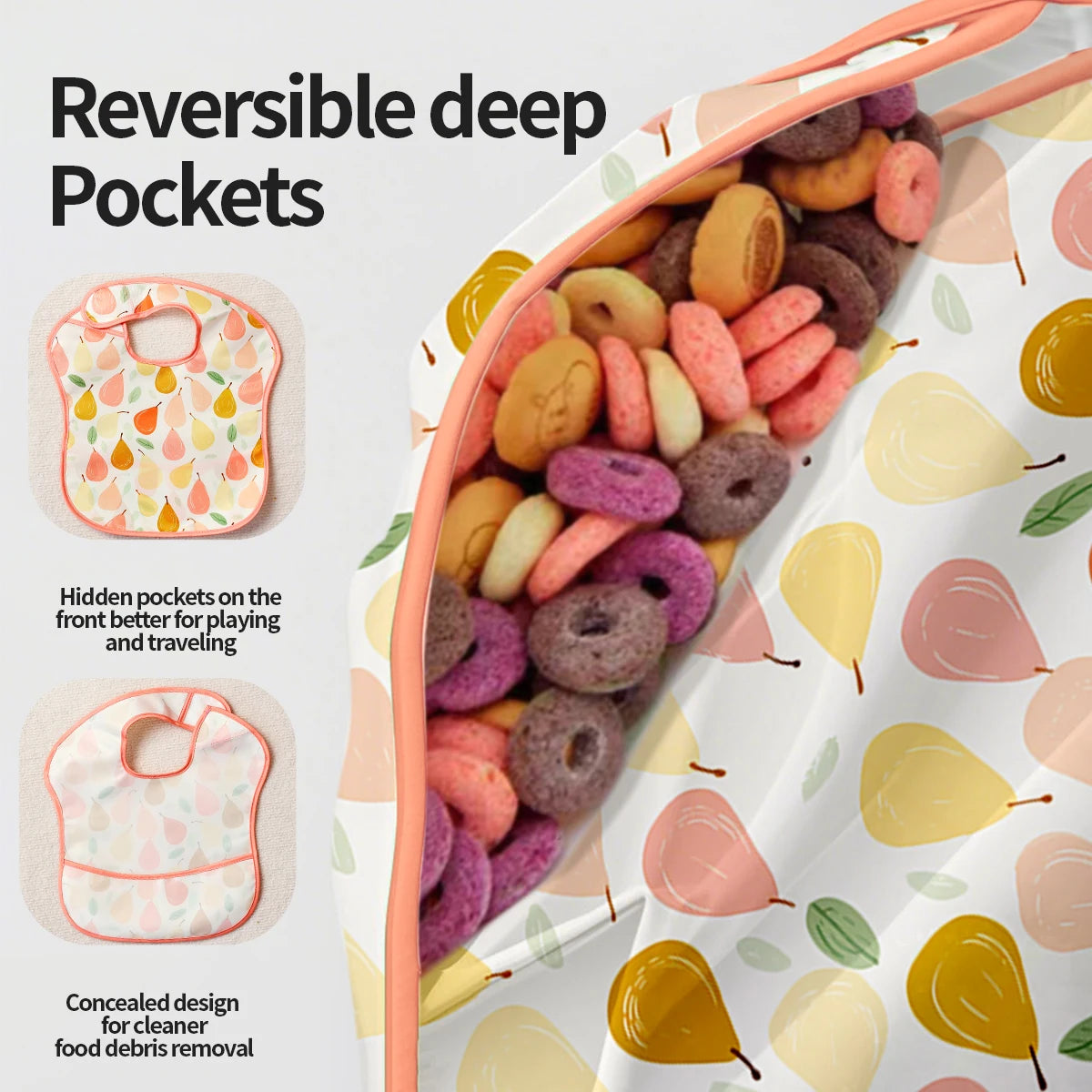 3-Piece Waterproof Baby Bib Set - Sleeveless Full Body Coverage