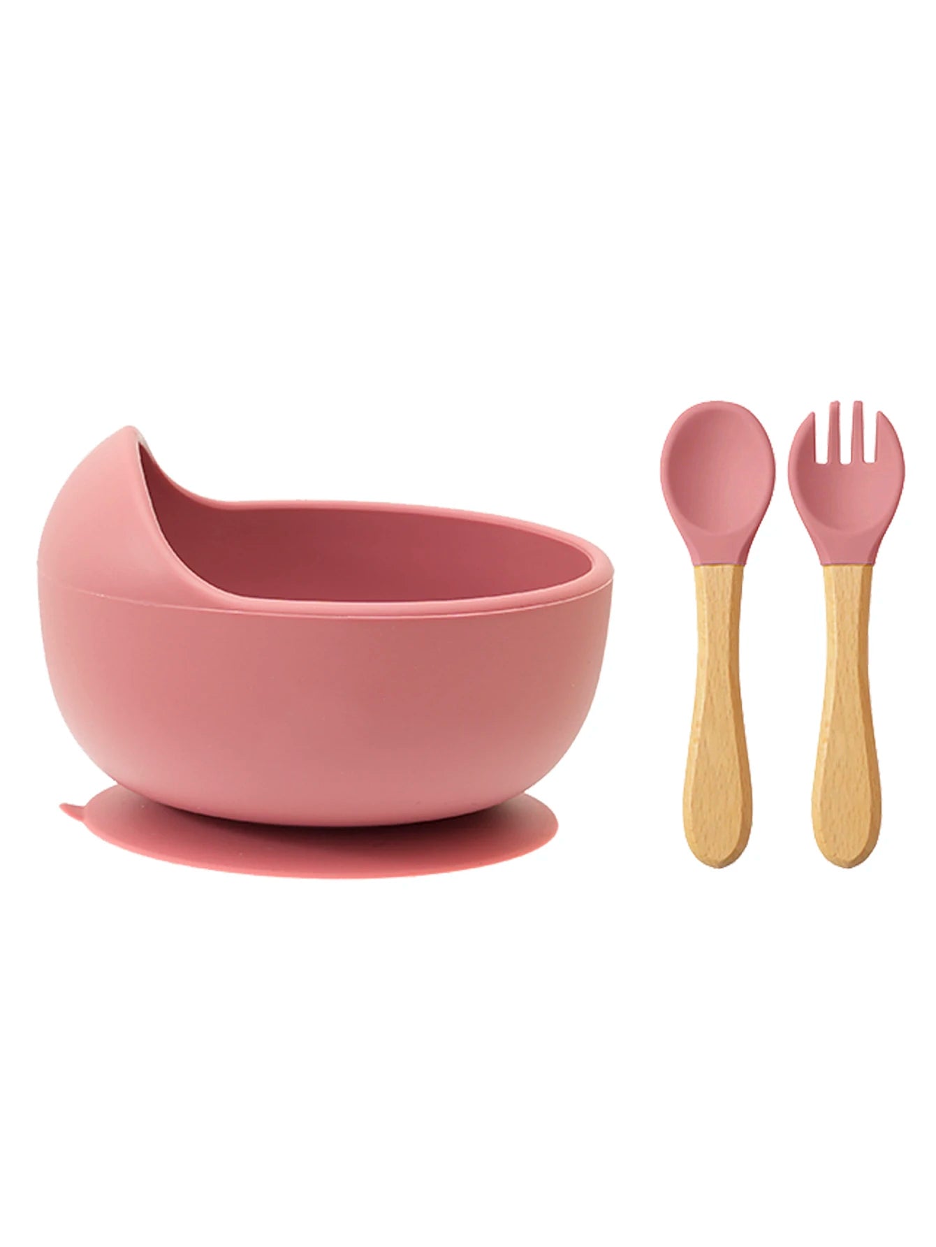 3-Piece Baby Feeding Set | Silicone Suction Bowl, Spoon & Fork