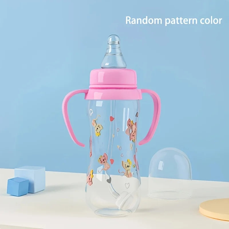 Baby Feeding Bottle with Handles - Wide Neck, Lightweight & Easy Clean