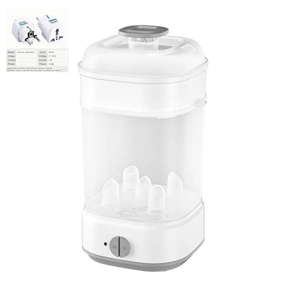 Electric Baby Bottle Sterilizer with Timer - Steam Sanitizer & Milk Warmer