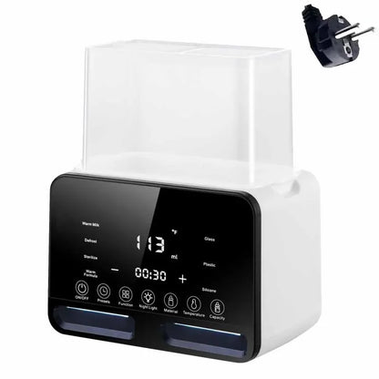 6-in-1 Baby Bottle Warmer & Digital Steam Steriliser – Accurate Temperature Control for Milk & Baby Food (UK Plug)