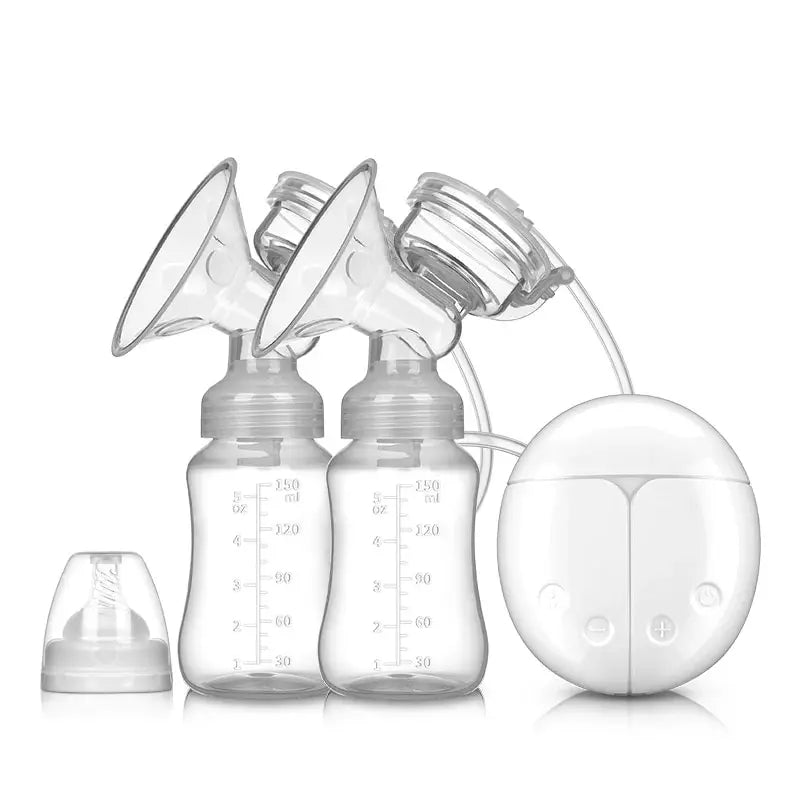 Electric Double Breast Pump Gift Set - USB Rechargeable with Nursing Pads & Storage