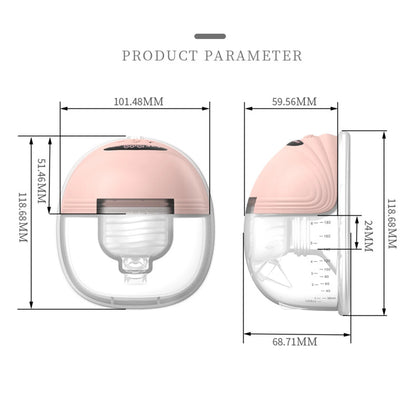Wearable Electric Breast Pump - Hands-Free Portable Breastfeeding Pump with 3 Modes & 12 Suction Levels