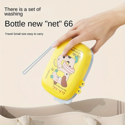 Portable Bottle Brush Set | Travel Cleaning Kit with Drain Rack