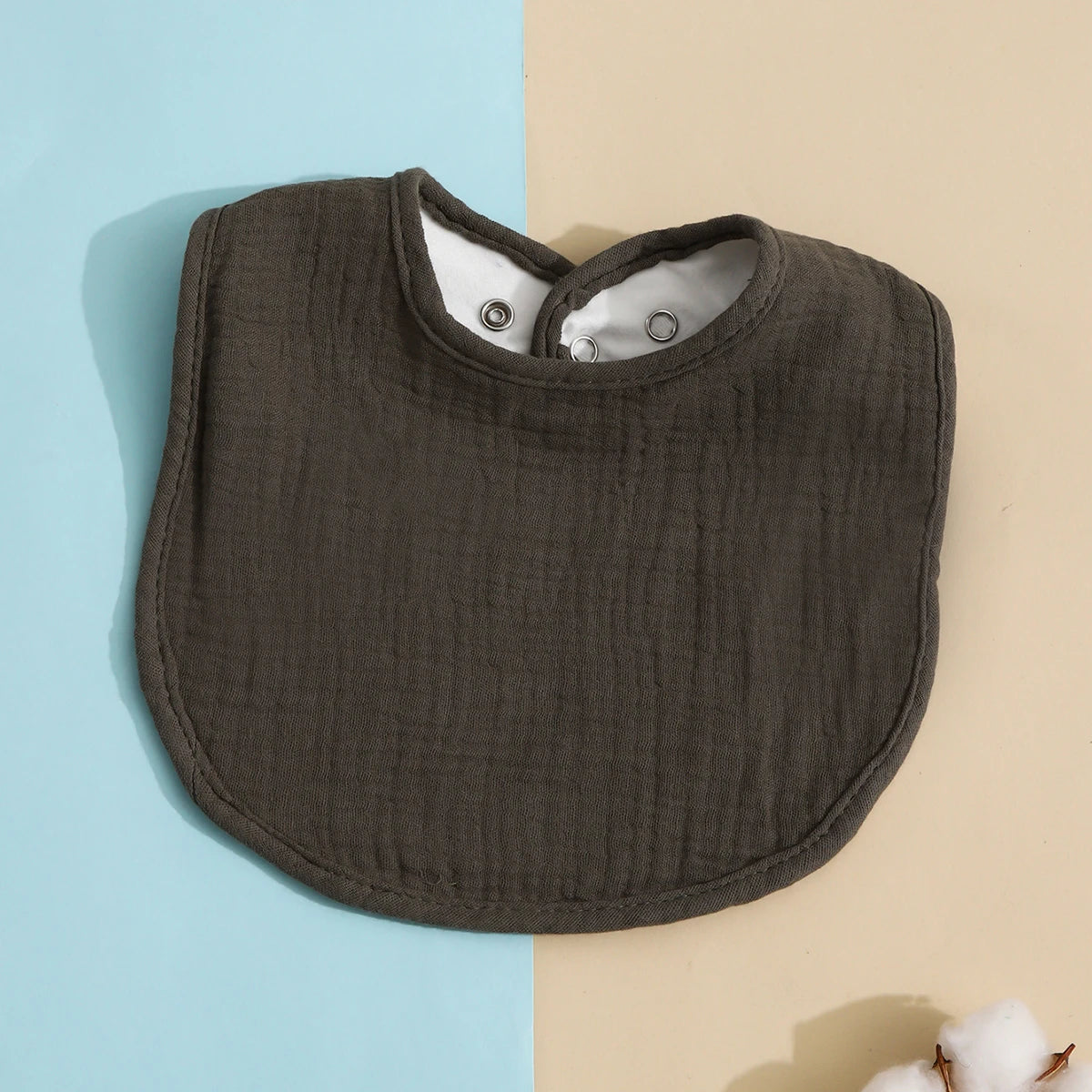 Cotton Baby Bib - Soft Solid Colour Drool Bib for Newborns & Toddlers