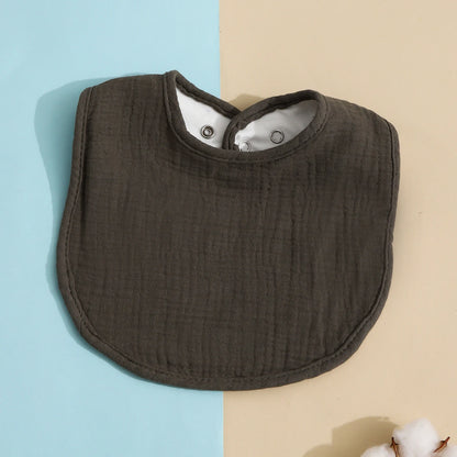 Cotton Baby Bib - Soft Solid Colour Drool Bib for Newborns & Toddlers