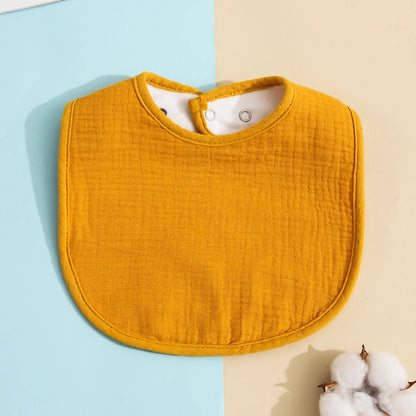 Cotton Baby Bib - Soft Solid Colour Drool Bib for Newborns & Toddlers