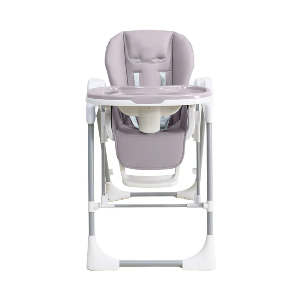 Purple high chair on a white background