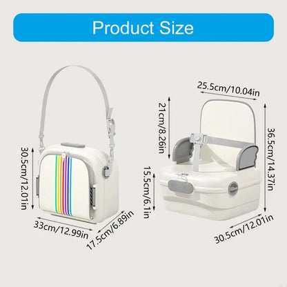Travel Baby High Chair - Foldable Portable Seat with Anti-Slip Base