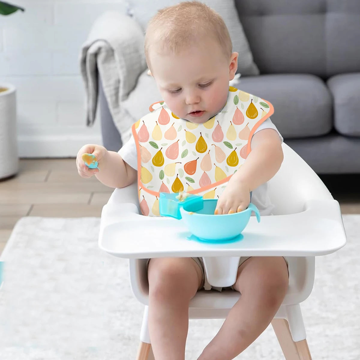 3-Piece Waterproof Baby Bib Set - Sleeveless Full Body Coverage