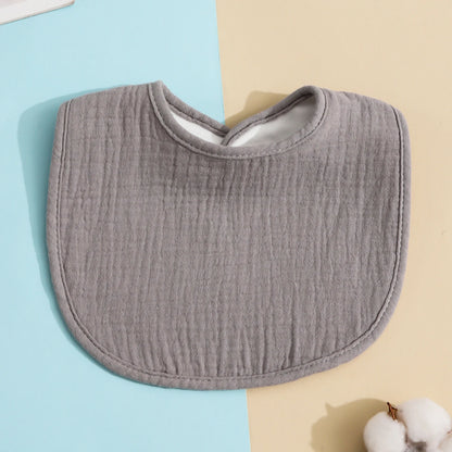 Cotton Baby Bib - Soft Solid Colour Drool Bib for Newborns & Toddlers
