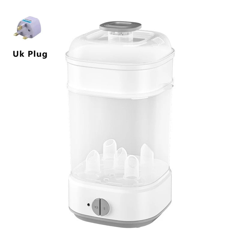 Electric Baby Bottle Sterilizer with Timer - Steam Sanitizer & Milk Warmer