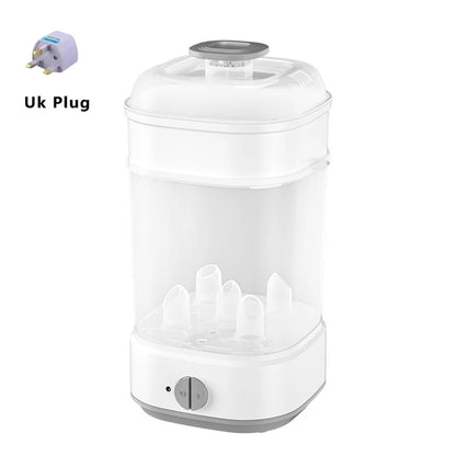 Electric Baby Bottle Sterilizer with Timer - Steam Sanitizer & Milk Warmer