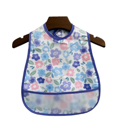 Cartoon Animal Baby Bib - Waterproof with Adjustable Pocket for Boys & Girls