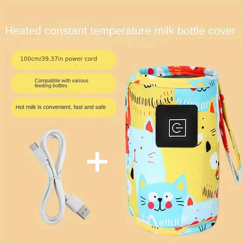 USB Nursing Bottle Warmer - Portable Insulated Bag for Travel
