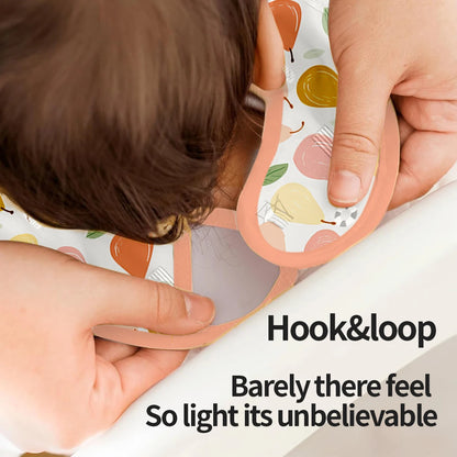 3-Piece Reusable Baby Bib Set - Animal Print Waterproof Feeding Bibs