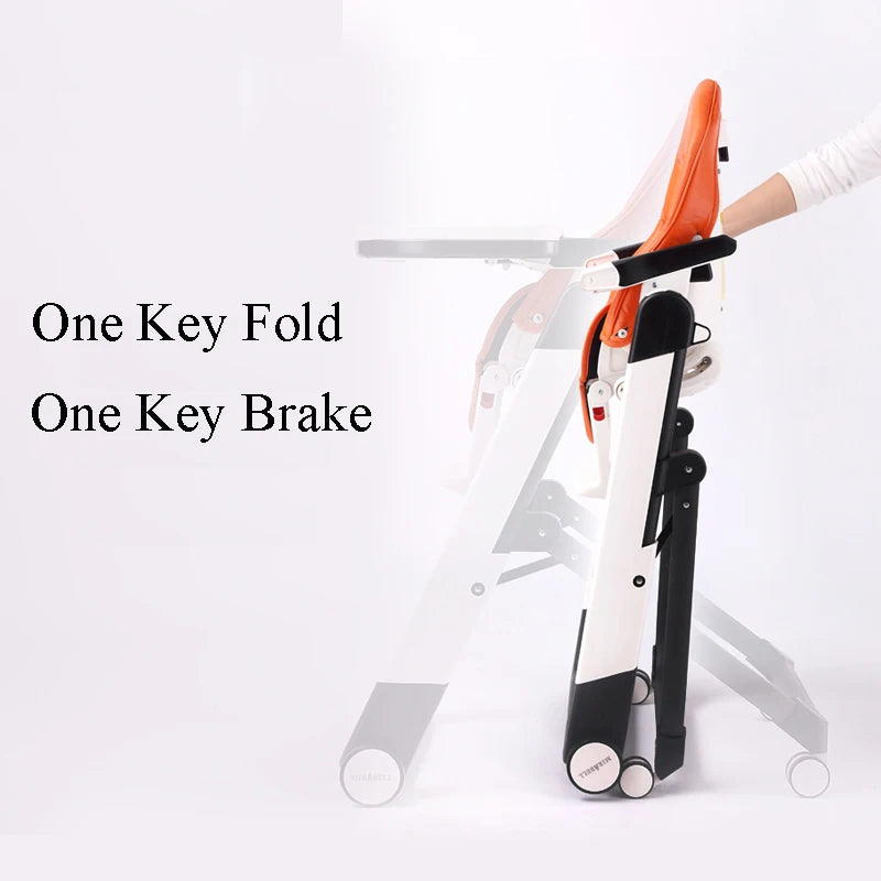 Foldable scooter with one-key fold and brake features on a white background