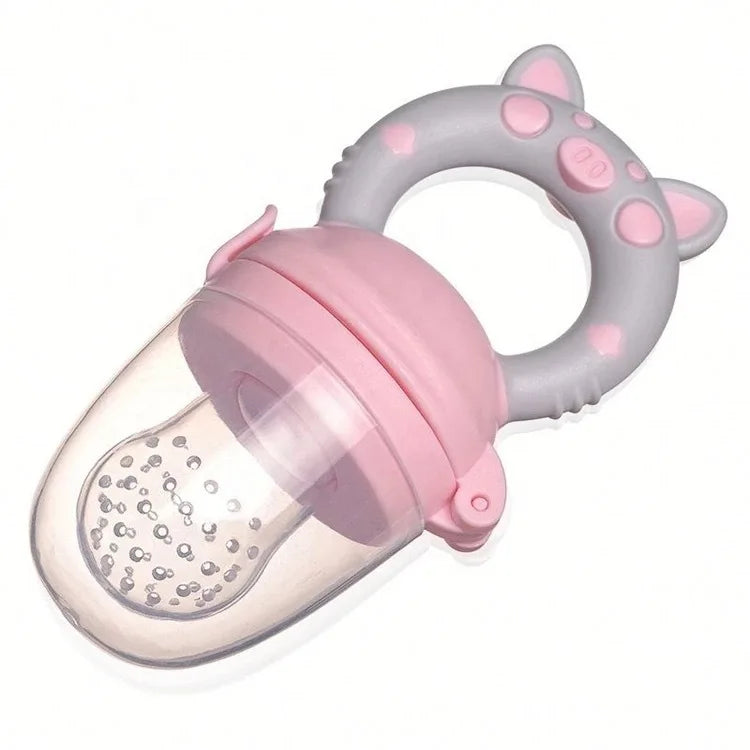 Baby Food Feeder Pacifier - Silicone Fruit & Vegetable Feeder with Spoon | Weaning Essentials