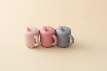 Silicone Baby Training Cup with Handles | 180ml BPA-Free Infant Transition Cup