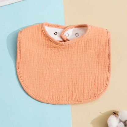 Cotton Baby Bib - Soft Solid Colour Drool Bib for Newborns & Toddlers