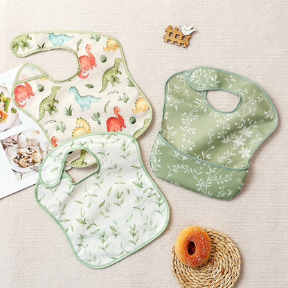 3-Piece Waterproof Baby Bib Set - Sleeveless Full Body Coverage