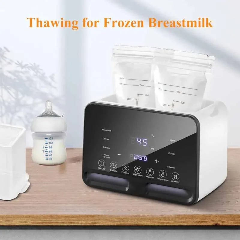 6-in-1 Baby Bottle Warmer & Digital Steam Steriliser – Accurate Temperature Control for Milk & Baby Food (UK Plug)