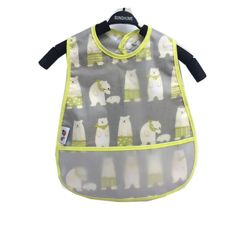 Cartoon Baby Bib - Waterproof EVA Adjustable Feeding Apron