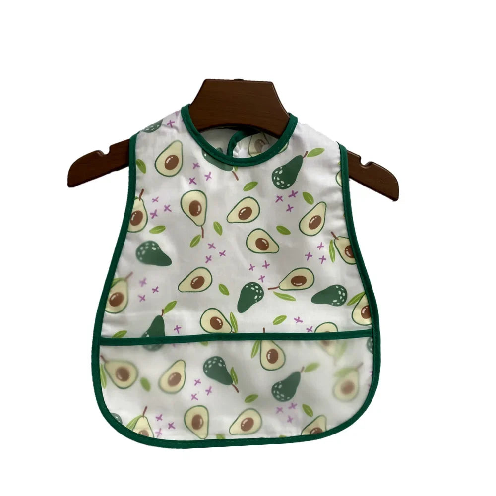 Cartoon Animal Baby Bib - Waterproof with Adjustable Pocket for Boys & Girls