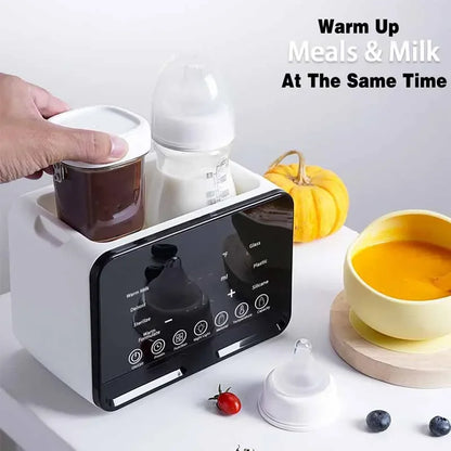 6-in-1 Baby Bottle Warmer & Digital Steam Steriliser – Accurate Temperature Control for Milk & Baby Food (UK Plug)
