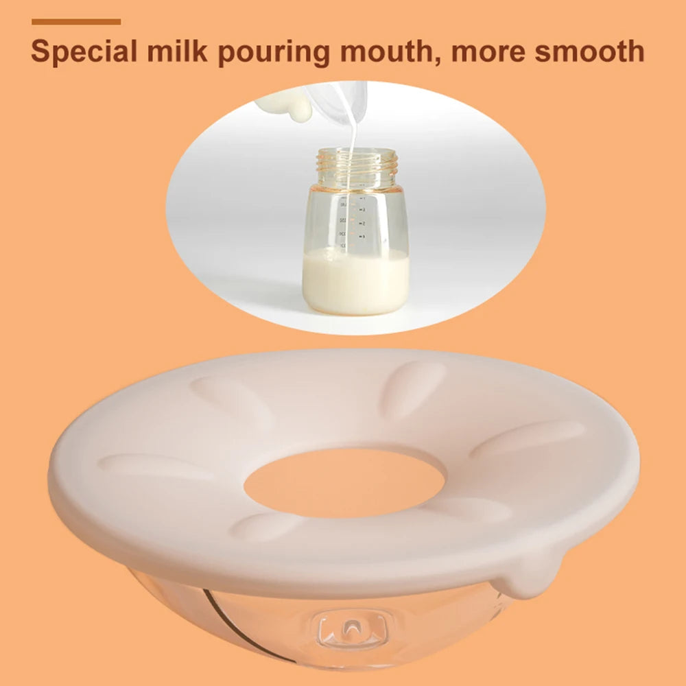 Milk bottle with a special pouring mouth on an orange background