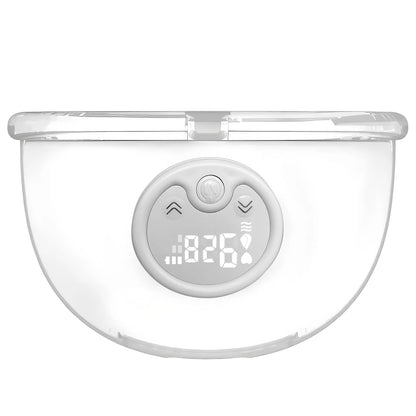 Clear electronic device with digital display on a white background