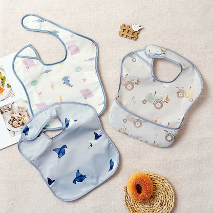 3-Piece Waterproof Baby Bib Set - Sleeveless Full Body Coverage